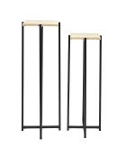 2 Sellettes Loka marron/noir