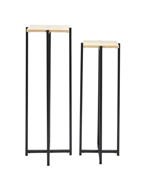 2 Sellettes Loka marron/noir
