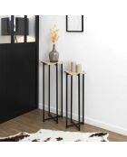 2 Sellettes Loka marron/noir