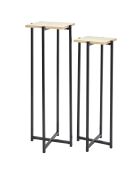 2 Sellettes Loka marron/noir