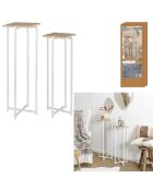 2 Sellettes Loka blanc/marron