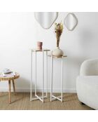 2 Sellettes Loka blanc/marron