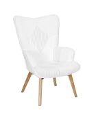 Fauteuil Helsinki patchwork beige/marron - 65x100x74 cm