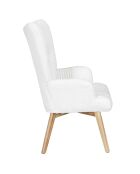 Fauteuil Helsinki patchwork beige/marron - 65x100x74 cm