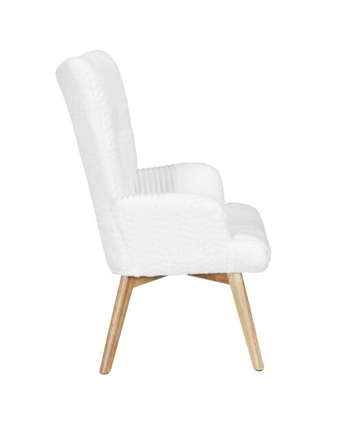 Fauteuil Helsinki patchwork beige/marron - 65x100x74 cm