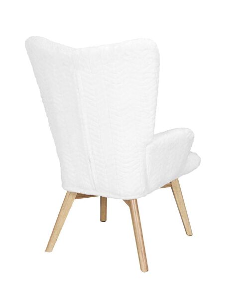 Fauteuil Helsinki patchwork beige/marron - 65x100x74 cm