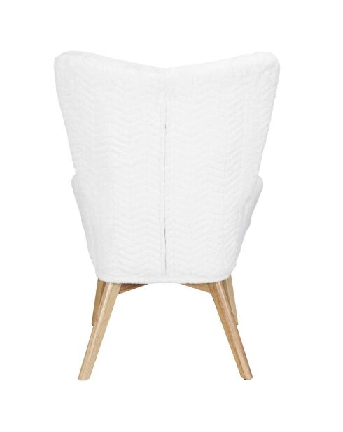 Fauteuil Helsinki patchwork beige/marron - 65x100x74 cm