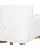 Fauteuil Helsinki patchwork beige/marron - 65x100x74 cm