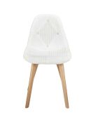 Chaise scandinave patchwork beige/marron - 47x87x52 cm