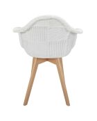 Fauteuil scandinave patchwork beige/marron - 64x85.4x59.5 cm