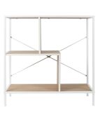 Etagère Edison blanc/marron - 80x79.5x30 cm