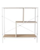 Etagère Edison blanc/marron - 80x79.5x30 cm