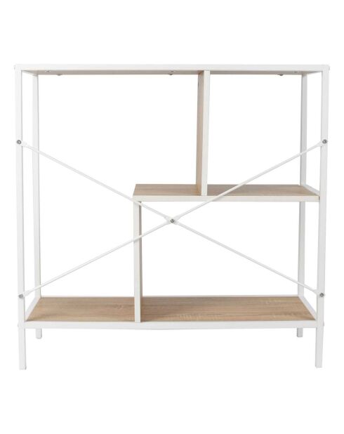 Etagère Edison blanc/marron - 80x79.5x30 cm