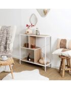 Etagère Edison blanc/marron - 80x79.5x30 cm