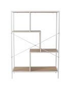 Etagère Edison blanc/marron - 80x113x30 cm