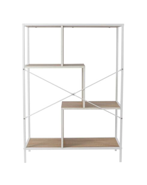 Etagère Edison blanc/marron - 80x113x30 cm