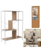Etagère Edison blanc/marron - 80x113x30 cm