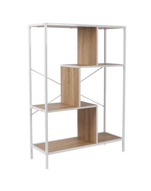Etagère Edison blanc/marron - 80x113x30 cm