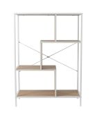 Etagère Edison blanc/marron - 80x113x30 cm