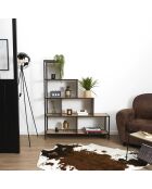 Etagère escalier Edison marron/noir - 120x146x30 cm