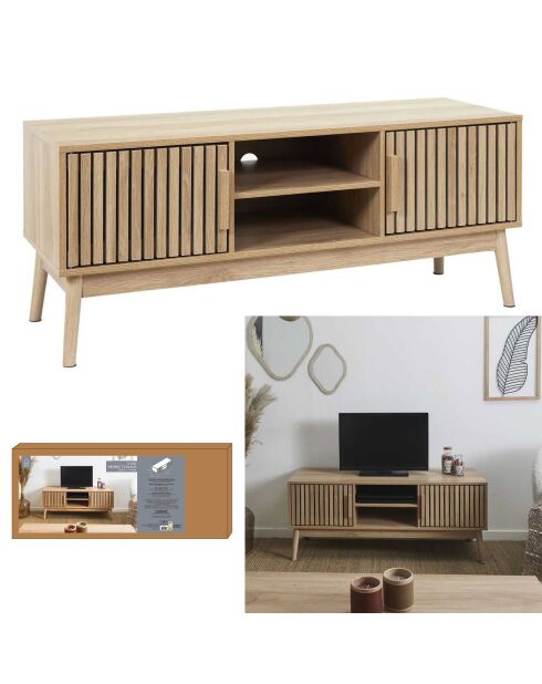 Mueble de TV marrón Klaus - 117x48x40 cm