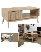 Tavolino da caffè Klaus marrone - 100x43x50 cm