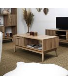 Tavolino da caffè Klaus marrone - 100x43x50 cm