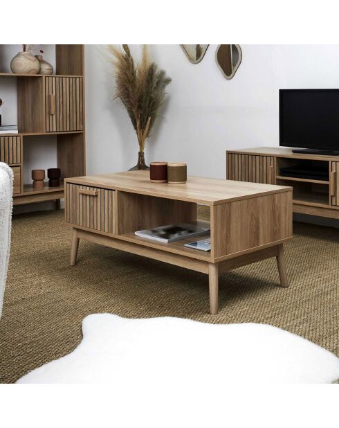 Mesita marrón Klaus - 100x43x50 cm