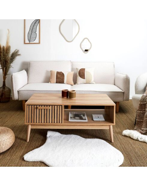 Mesita marrón Klaus - 100x43x50 cm