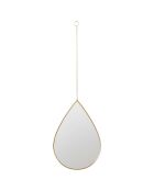 Miroir goutte suspendue doré - 19.1x27.2x1.02 cm