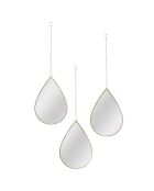 Miroir goutte suspendue doré - 19.1x27.2x1.02 cm