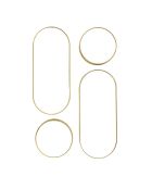 4 Miroirs Versa dorés - 71x30x3 cm