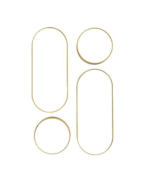 4 Miroirs Versa dorés - 71x30x3 cm