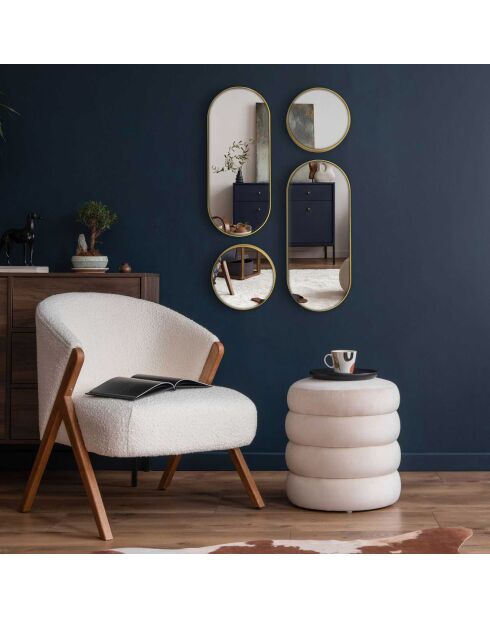 4 Miroirs Versa dorés - 71x30x3 cm