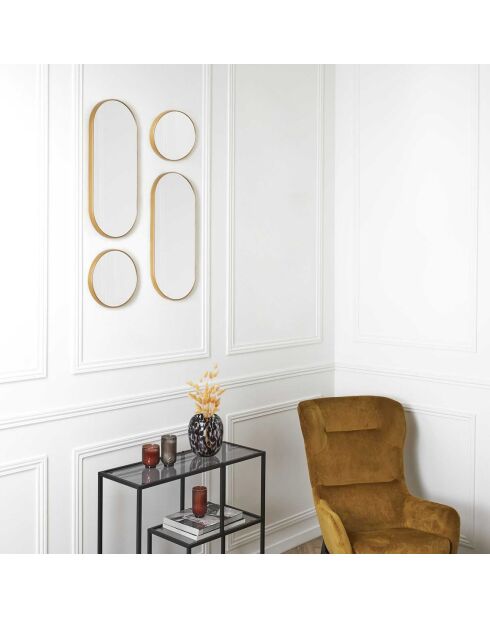 4 Miroirs Versa dorés - 71x30x3 cm