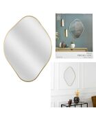 Miroir losange doré - 44x60x1 cm
