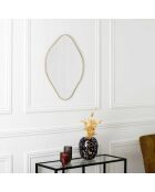 Miroir losange doré - 44x60x1 cm