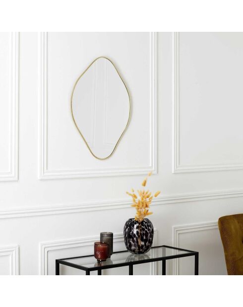 Miroir losange doré - 44x60x1 cm