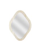 Miroir losange marron - 25x34x1 cm