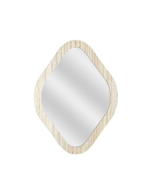 Miroir losange marron - 25x34x1 cm