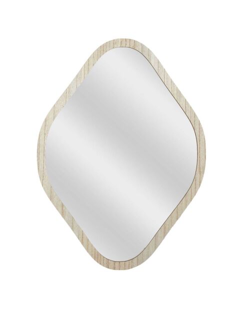 Miroir losange Elio marron - 44x60x1 cm