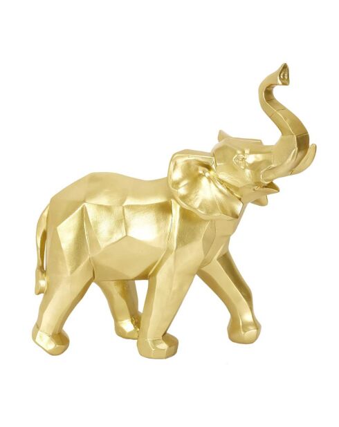 Elephant origami doré - 27.5x30x14 cm