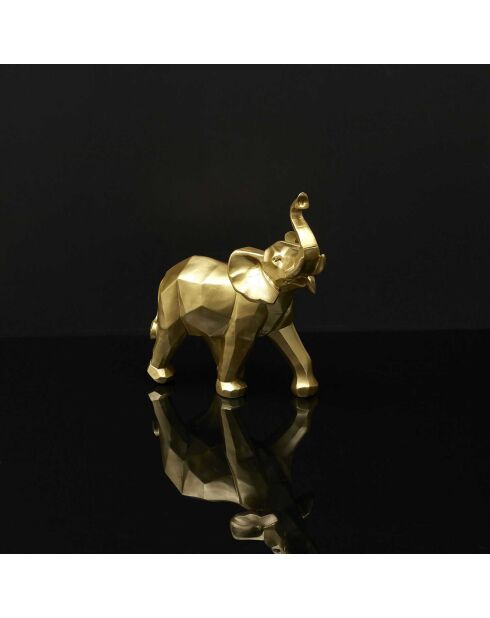 Elephant origami doré - 27.5x30x14 cm