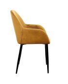 2 Giulia-fauteuils in mosterdcorduroy - 59x85x55,7 cm