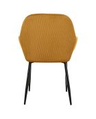 2 Giulia-fauteuils in mosterdcorduroy - 59x85x55,7 cm