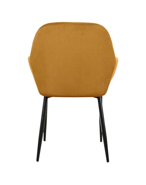 2 Sessel Giulia aus senfgelbem Kord - 59x85x55,7 cm