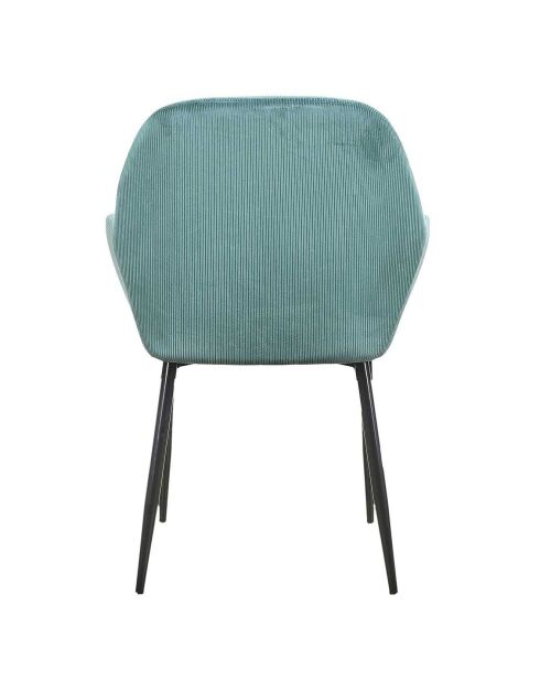 2 Fauteuils Giulia velours cotelé bleu cadet - 59x85x55.7 cm
