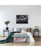 Banc Giulia velours cotelé bleu canard - 100x48x38 cm