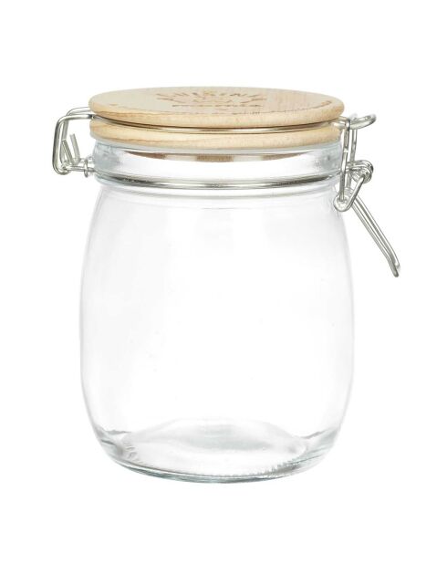 Bocal en verre mamie Lily transparent/marron - 75 cl