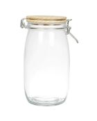 Bocal en verre mamie Lily transparent/marron - 150 cl